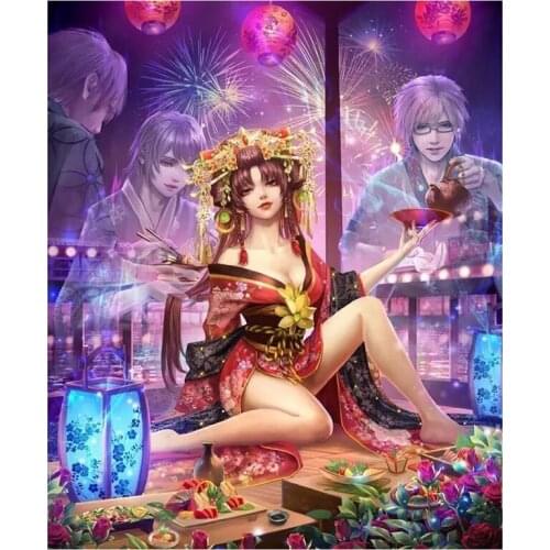 DIY Diamond Painting Beauty Diamond Embroidery Round Resin Diamond Cross Stitch Home Wall Decor 30X40cm