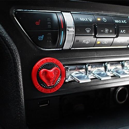 For 15-20 Ford Mustang Car Ignition Switch One-key Start Decorative Cover Interior Decoration Accessories