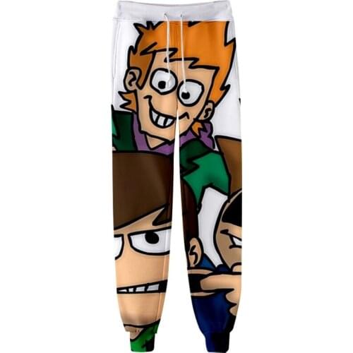 Eddsworld 3D Men/Women Neutral Style Men/Women Threaded Bunched Trousers HIP HOP Threaded Bunched Leg Pants