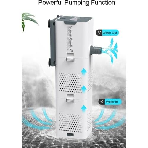 6W/15W/23W Aquarium Filter Water Pump Fish Tank Submersible Air Oxygen Internal Pump Wave Maker Multifunctional Quiet Filtration