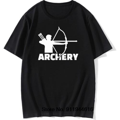 Funny Archery T Shirt Men Summer Vintage Short Sleeve Cotton T-Shirt Cool Archer Gift Tee Shirt Retro Sporting Clothes Camisetas