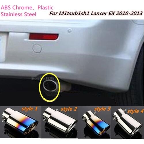 For Mitsubishi Lancer EX 2010 2011 2012 2013 car muffler exterior end pipe outlet dedicate stainless steel exhaust tip tail 1pcs