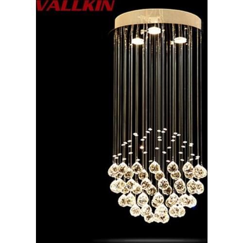 New Style Crystal Chandelier Lighting Fixtures Luxury Round Crystal Lustres de Cristal Living Room Chandeliers Lights LED Lamp