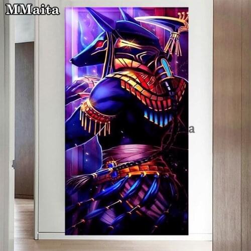 DIY diamond embroidery Fantasy Anubis Egypt full square round diamond painting cross stitch kit mosaic Angel home decor GG5698