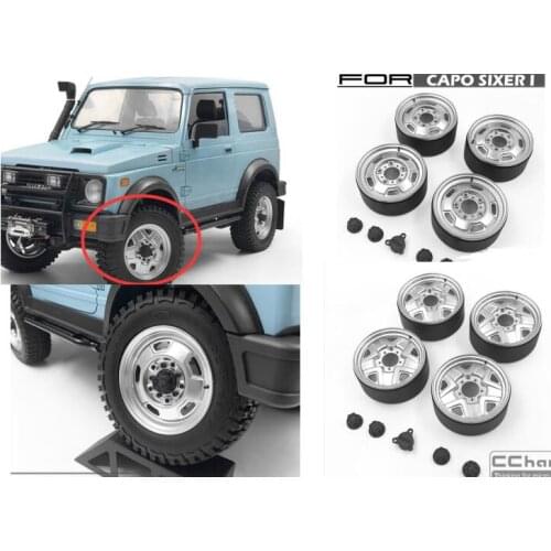 Metal Rims/Wheels hub 4pcs for Capo samurai SIXER CD15828 Jimny Samurai 1/6 scale Soldier Carrier rock CRAWLER car