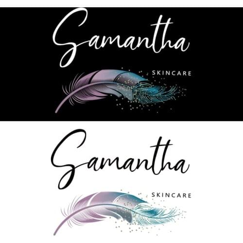 Fashion Colorful Feather Iron-On Transfers For Clothing T-shirt Summer Style Thermal Transfer Hot Vinyl Ironing Stickers On Kids