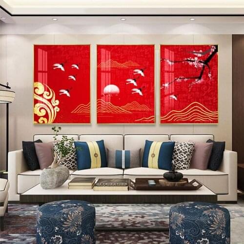 Chinese red palace wall art Canvas Painting Art Print Poster Picture Wall Modern Minimalist Bedroom Living Room Decoration-06