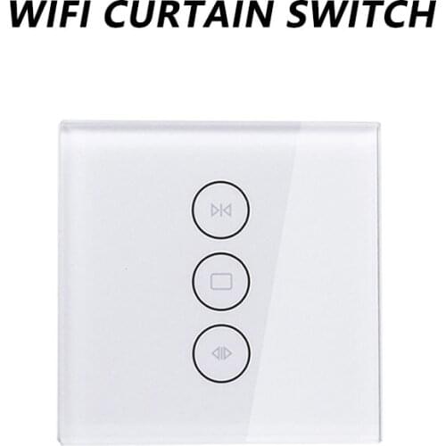 EU Wifi touch curtain switch wall switch voice control by Alexa /Google phone control For Electric curtain motor smart home
