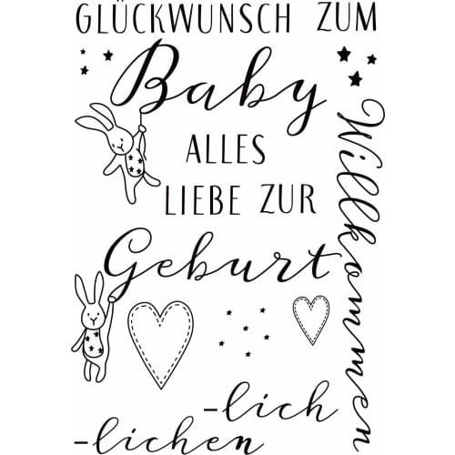 German Baby Transparent Clear Silicone Stamp/Seal for DIY scrapbooking/photo album Decorative clear stamp A518