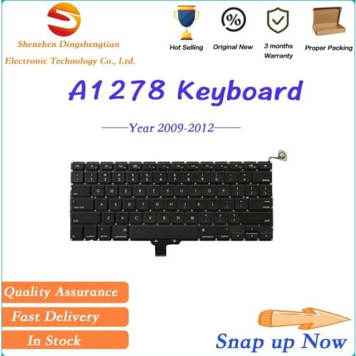New Laptop A1278 Keyboard US UK RU For MacBook Pro 13.3" A1178 Keyboard 2009 2010 2011 2012 Year