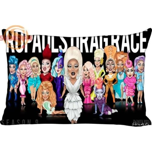 New Custom Rupaul Pillowcase Zippered Rectangle Pillow Cover Cases Size 45X35cm,40x60cm,45X75cm,50X75cm(Two sides)