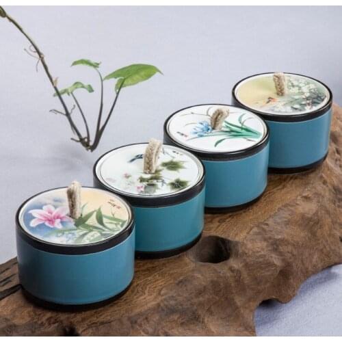 Portable Simple Tea Caddy Puer Sealed Cans Cofee Sugar Smell Proof Organizer Tea Box Round Modern Caja Para Te Teaware DF50CY