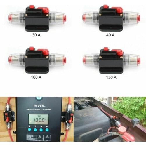30A-150A Auto Circuit Breaker Fuse Switch Car Audio Fuse Fusible Power Supply Rated Current Safety Protection Accessories Tool
