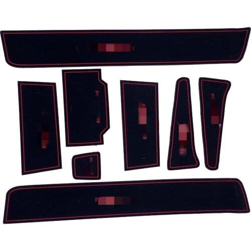 Anti-Slip Rubber Door Groove Mat Sticker Gate Slot Pad Non-slip Cup Cushion Mats 8pcs for Peugeot 508 508sw 508RXH 2011~2018