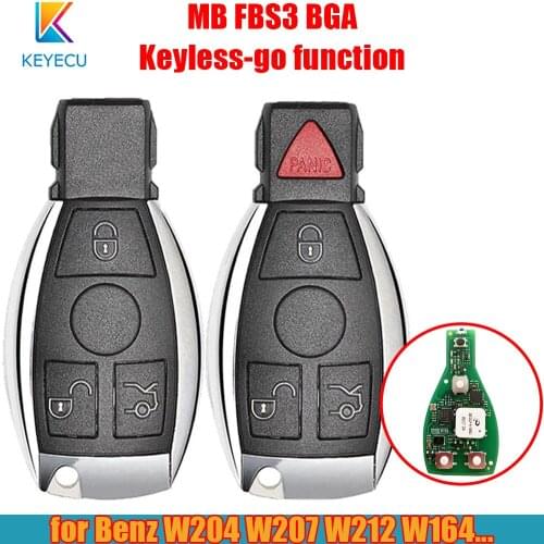 Xhorse MB FBS3 BGA Keyless go Smart Remote Key for Mercedes Benz W204 W207 W212 W164 W166 W221 - 3 / 4 Buttons - 315MHz 433MHz