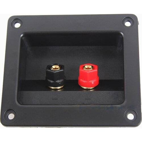 High Quality Two Speaker Junction Box Audio Cable Connector Speaker Box With Red and Black Terminal Opening 74MM * 54MM
