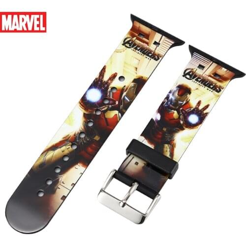 Marvel IronMan Strap For Apple Watch Band 38-40mm 42-44mm Rubber Smartwatch Wristband Sport Bracelet iWatch Serie 1 2 3 4 5 6 SE