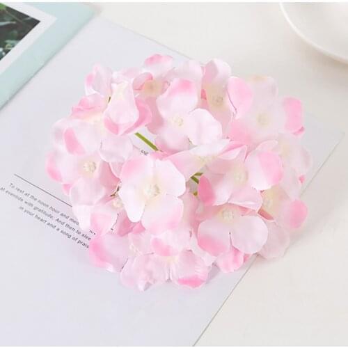 Wedding Bouquet Send Brooch Artificial Plant Hydrangea Decorations Rose Red Bright Colors Silk Cloth Home 10 Branches Simulation