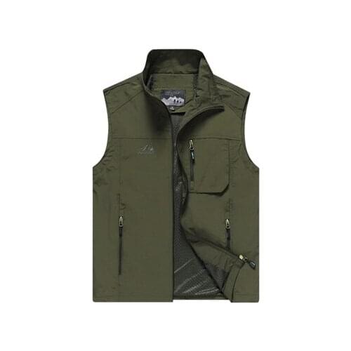 New Mens Vests Jackets Casual Mens Thin Breathable Waistcoat Man Tactical Outwear Windreaker Sleeveless Jackets Clothing