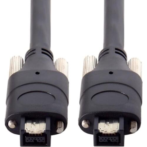 1M ilink 1394B Firewire 800 IEEE1394 IEEE 1394 9Pin to 9Pin Video data Cable Screw Type Mount for Industrial Camera 3FT 100CM