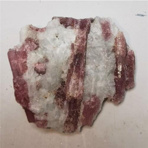 1PC Natural Red Tourmaline Crystal Rough Rock Stone Mineral Specimen Healing Original Unpolished Gemstone Home Decor For Collet