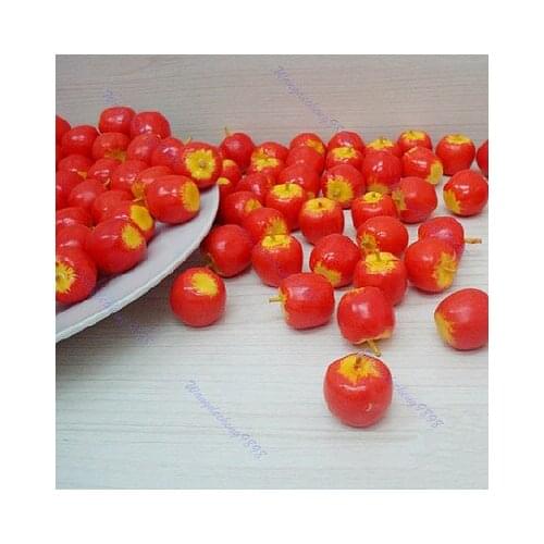 20pcs/lot Fake Mini Apple Artificial Fruit Model House Kitchen Party Decorative New