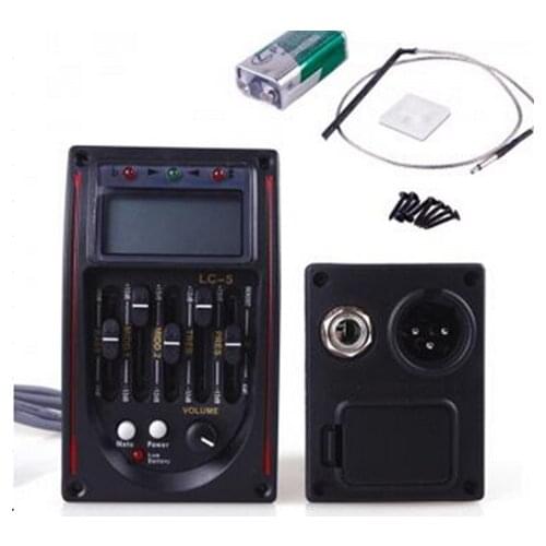 5 Bands Acoustic Guitar Preamp EQ LCD Tuner Piezo Pickup pick-up Equalizer System Blue Backlight LC-5