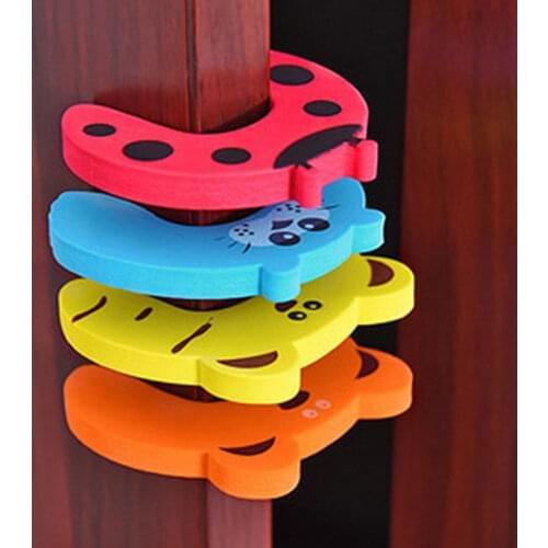 5Pcs Baby Door Stopper Hand Pinch Guard Security Children Restraints Baby Safety Cartoon Animal Door Stop Cushion