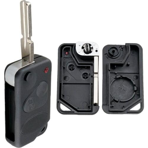 Car Key Case 2 Button Remote Key Fob Shell Flip P38 Blade Fit for Land Range Rover Discovery Freelander Defender 90 1995-2004