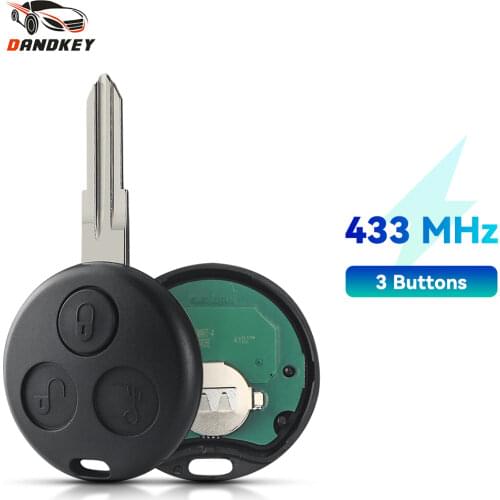 Dandkey 3 Buttons Remote Car Key For Mercedes Benz Key Smart Fortwo 450 Forfour Roadster Chiave 433MHz Auto Key 1998-2006