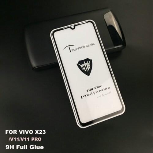 For vivo V11 for vivo V11 Pro WIERSS full AB Glue Cover Tempered Glass Screen Protector for vivo X23 Anti fingerprint film