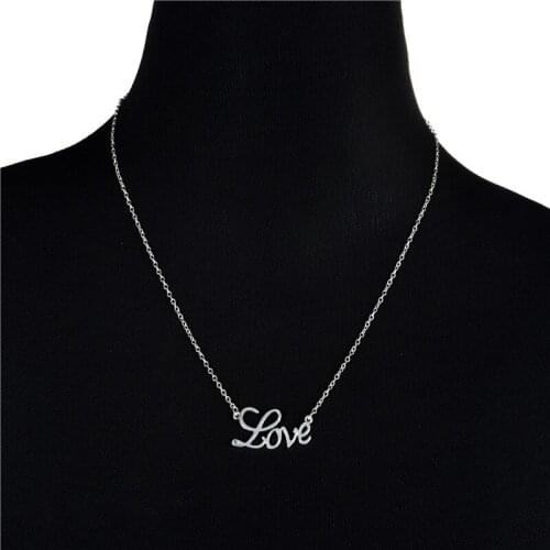 Europe/US fashion love letter pendant lovely English word necklace gift for mom/girlfriend party jewelry