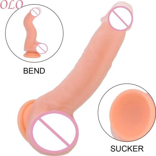 Bendable Artificial Penis Silicone Suction Cup Dildo G Spot Vagina Stimulator Female Masturbation Sex Toys For Woman Erotic Toy