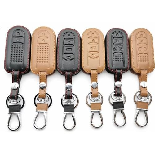Hot Sale Car Key Case Smart Leather Case Cover For Toyota Perodua Myvi Bezza / Daihatsu Tanto ZAD LA600S Intelligent Protection