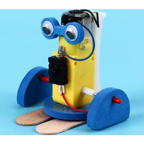 Walk Robot Electric Experiment Toys Plastic DIY Electric Walking Robot Model for School