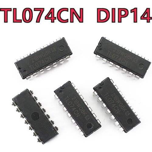 5pcs 10pcs Integrated circuit TL074 DIP14 Operational Amplifier IC Chip TL074CN DIP-14 In Stock