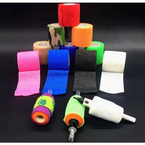 Cohesive Elastic Tattoo Grip Covers Bandages Tapes Rolls for Tattoo Grips