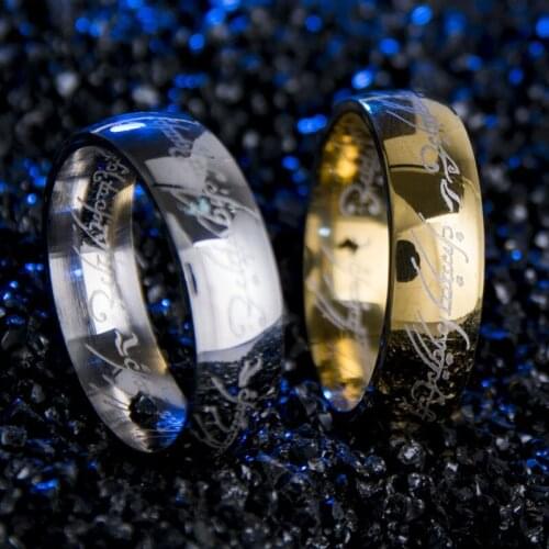 High Quality Stainless Steel Rings For Men And Women Gold Color The Movie Of Ring Lovers Fashion Jewelry Wholesale Drop Shipping