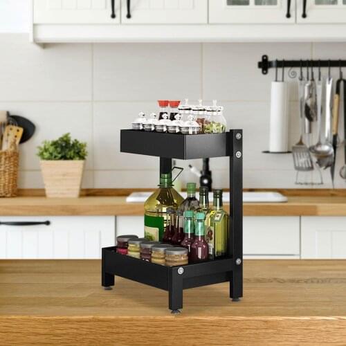Kitchen Storage Rack Seasoning Rack Household Two Layer Three Layer Multifunctional Table Knife Chopsticks Storage Rack