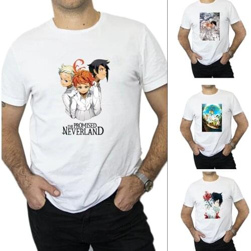 Anime The Promised Neverland Emma Norman & Ray | Men T Shirt Boys COSPLAY Costume Manga Poster Printing Clothing Leisure Apparel