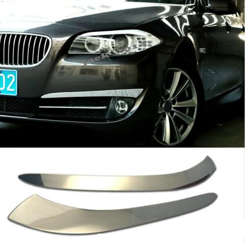 Stainless steel Front Fog Light Cover Trim for BMW 5 Series F10 5GT F07 2011-2013