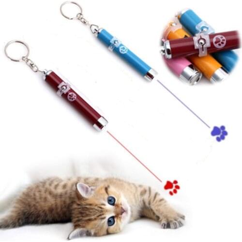 New Arrival Pet Cat Kitten Toy Laser Pointer LED Light Pen Torch Moving Footprint Chase Toy