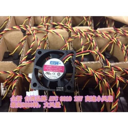 NEW AVC C3010S12L 3010 12V 3cm 0.10A 3PIN high air volume cooling fan