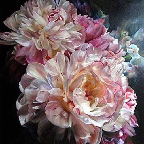 Full 5D Diy Daimond Painting Cross-stitch Blooming Peony 3D Diamond Painting Full Rhinestones Paintings Embroidery Gifts FG1626