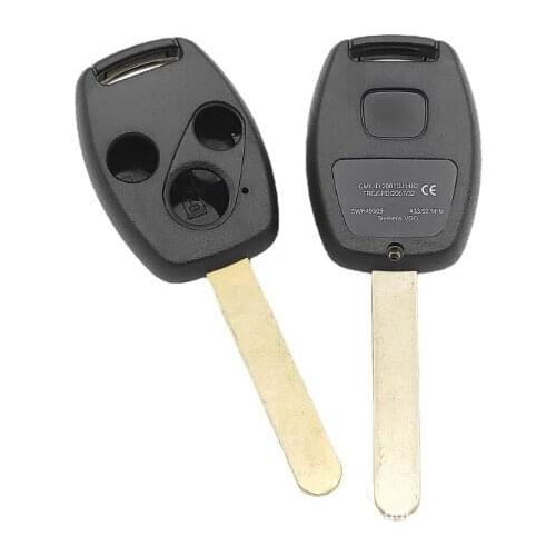 USA REGULATIONS ! 3 BUTTONS REMOTE KEY SHELL FOR HONDA ACCORD FIT WITH UNCUT BLADE CAR KEY FOB CASE 10PCS/LOT