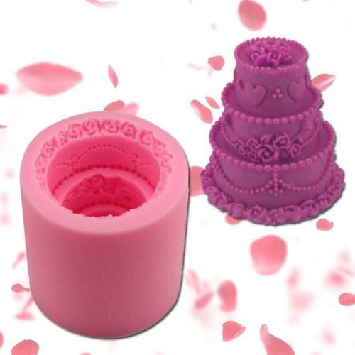 3D Cake Shape Silicone Candle Mold DIY Soap Form Candles Mould Decoration Chocolate Resin Craft Molds 100% Handmade Supplies