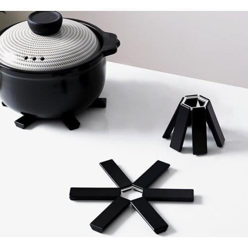 Foldable Non-slip Heat Resistant Placemat Dining Table Mat Plastic Insulation Coaster Pads Pan Pot Bowl Holder Kitchen Accessor
