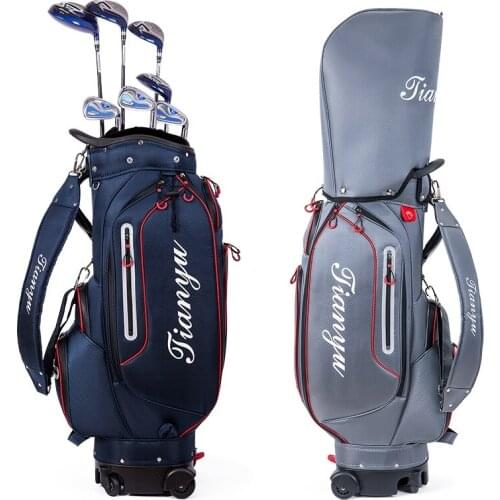 New Retractable Golf Bag High Capacity Stand Caddy Airbag Outdoor Golf Bag Travelling Aviation Package With Wheel D9113