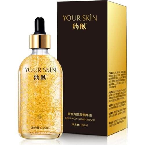 100Ml 24K Gold Tense Moisture Essence Pure Hyaluronic Acid Serum Anti Golden Nicotinamide Liquid Skin Care Essence