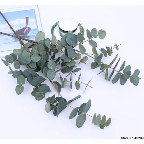 High grade Artificial plants eucalyptus leaves fake flower green plants home living room garden green decoration landscaping